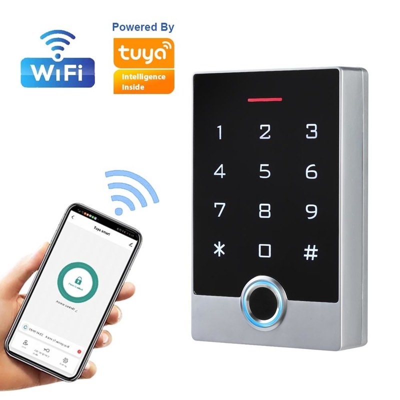 Teclado numérico impermeável do metal do controle de acesso da impressão digital do RFID com App de Tuya