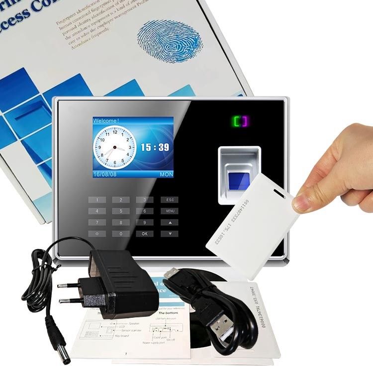 Gravação autônoma do tempo do empregado biométrico da máquina do comparecimento da impressão digital