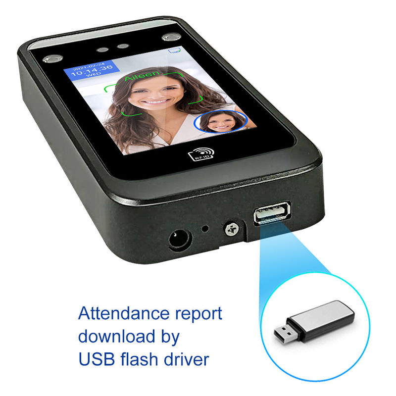 Cartão de Attendance Machine With RFID Mifare do leitor da cara de tela táctil de 5 polegadas