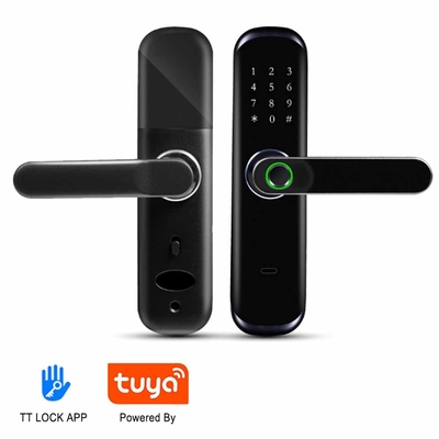 Smart Home Keyless Tuya APP Wifi da fechadura da porta do teclado numérico biométrico da impressão digital