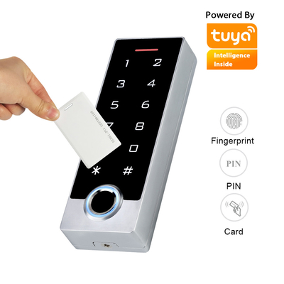 Do teclado numérico biométrico do toque do sistema do controle de acesso da porta da impressão digital do cartão do RFID acesso móvel do APP