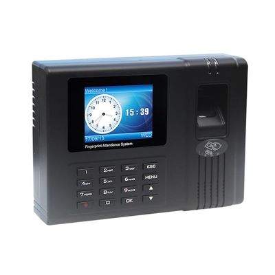 Relógio de ponto LCD controle de acesso biométrico da impressão digital de 2,4 polegadas