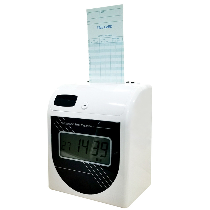 Registrador de tempo do cartão de perfurador do registrador de tempo de Digitas da exposição do LCD para o comparecimento do empregado