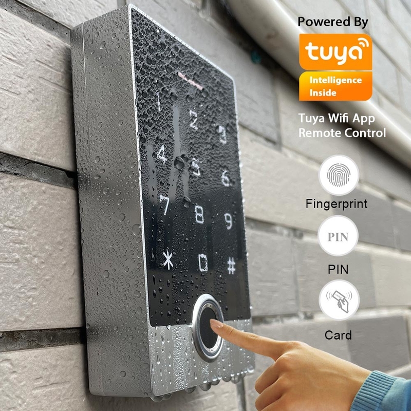 Teclado numérico autônomo impermeável do sistema IP68 do controle de acesso da porta da impressão digital do cartão do RFID