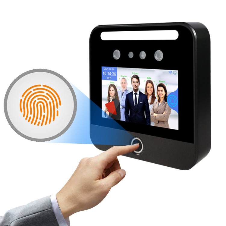 Registrador de tempo biométrico do empregado do varredor da impressão digital da máquina do comparecimento do reconhecimento de cara