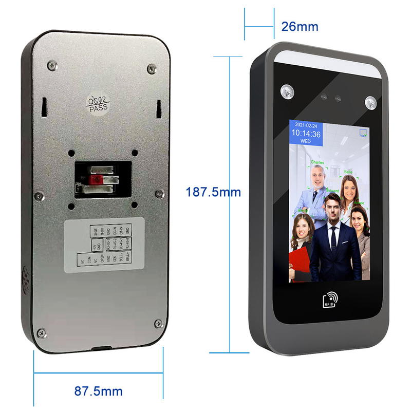 Do sistema facial do controle de acesso do reconhecimento de Linux WIFI AI cartão biométrico do QR Code RFID