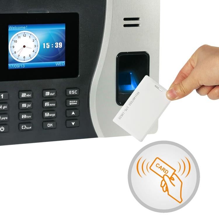 Bateria alternativa sistema do comparecimento do tempo da impressão digital de TFT de 2,4 polegadas