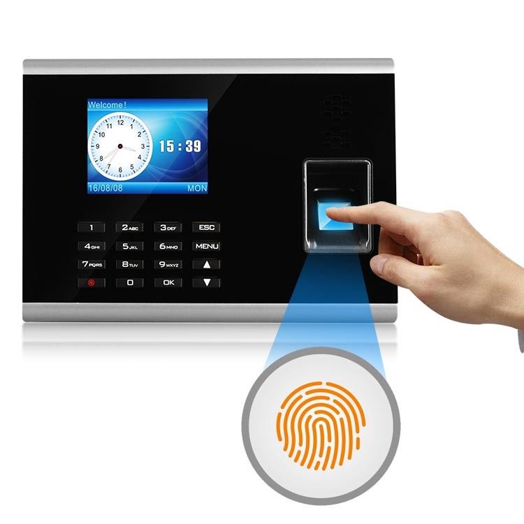 Impressão digital do cartão do RFID 2,8 máquina do comparecimento de TFT Digitas da polegada