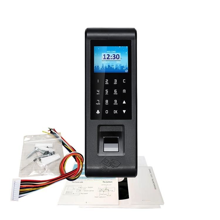 Nuvem do tela táctil do sistema do controle de acesso de Rfid da impressão digital da linha terrestre baseada