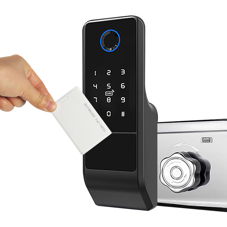 Do puxador da porta esperto biométrico da impressão digital da fechadura da porta da impressão digital de Tuya Wifi APP fechamento Keyless de Digitas