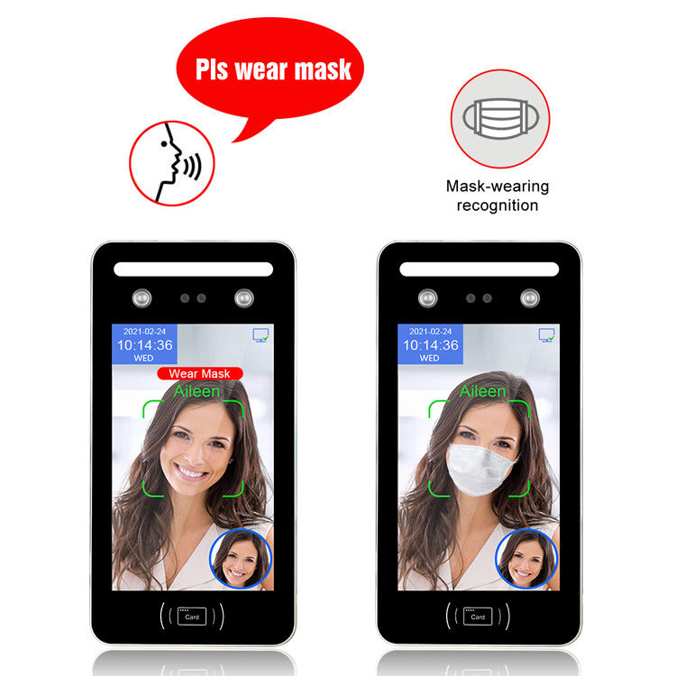 Sistema facial do controle de acesso de um reconhecimento de 8 polegadas com o cartão sem fio de Wifi RFID
