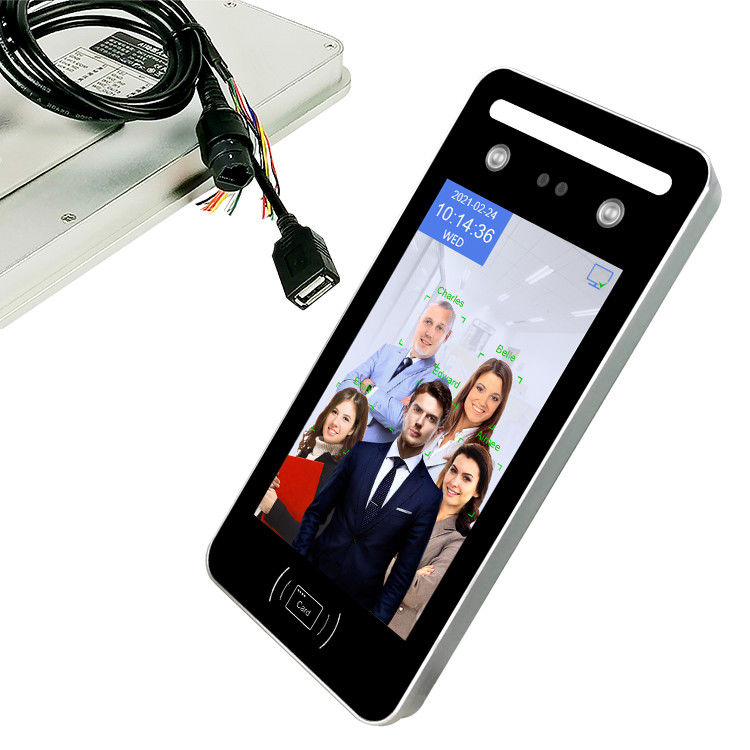 Sistema facial do controle de acesso de um reconhecimento de 8 polegadas com o cartão sem fio de Wifi RFID