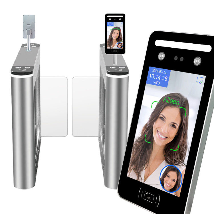 Sistema facial do controle de acesso de um reconhecimento de 8 polegadas com o cartão sem fio de Wifi RFID
