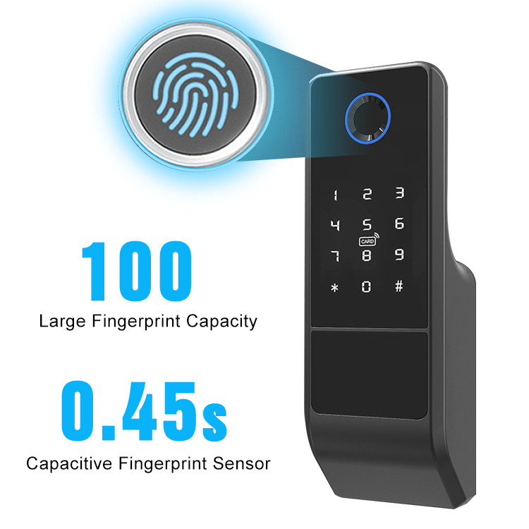 O dobro biométrico de Smart da fechadura da porta da impressão digital de Wifi do App de Digitas tomou partido