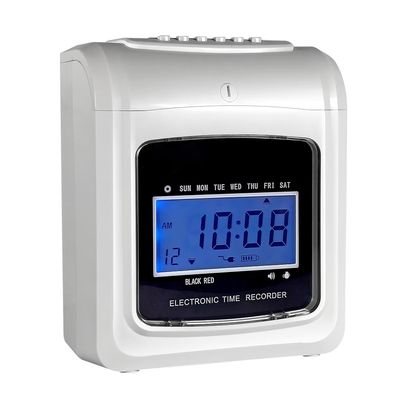 Máquina de cartão do perfurador do registrador de tempo do escritório do registrador de tempo de Digitas da exposição do LCD