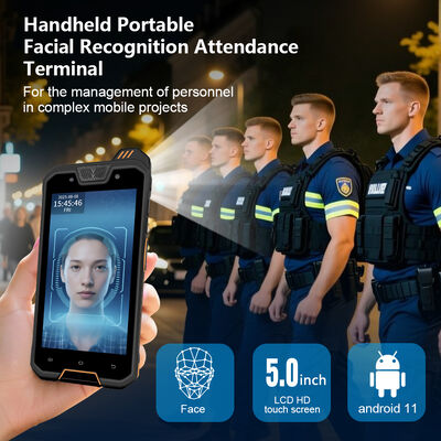 Dispositivo portátil de reconhecimento facial com GPS NFC QR Code Scanner e design robusto IP68 para atendimento móvel