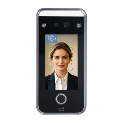 Reconhecimento de impressões digitais faciais de alto desempenho 4.3 polegadas Métodos de autenticação múltipla QR / RFID / Senha para garantir o controle de acesso de segurança