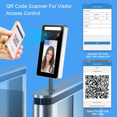 Terminal de reconhecimento facial dinâmico de IA à prova d'água com reconhecimento de cartão RFID