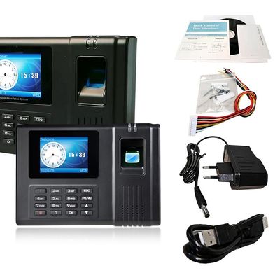 Perfurador da rede registrador de comparecimento do tempo da impressão digital de 2,8 polegadas