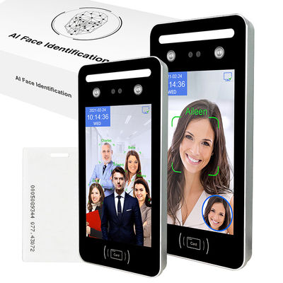 Sistema dinâmico claro visível do acesso do reconhecimento de cara do AI WDR tela táctil de 8 polegadas
