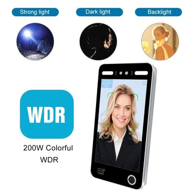 Sistema facial do controle de acesso do reconhecimento do AI da impressão digital biométrica para o comparecimento